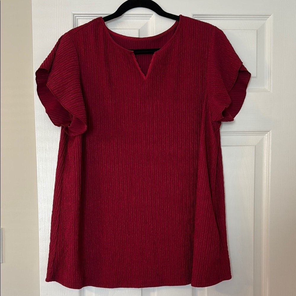 Elegant Red Women's Top